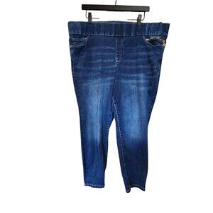 Tommy Hilfiger Gramercy Ankle Pull on Denim Jeans Pockets Womens size 20W